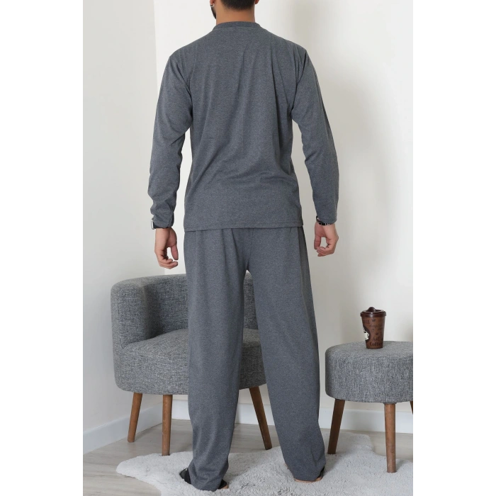 Süprem Erkek Pijama Takımı Füme - 20833.1838.