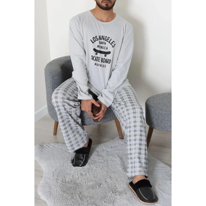 Süprem Erkek Pijama Takımı Gri - 42785.1961.