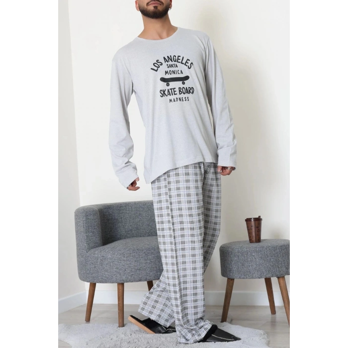 Süprem Erkek Pijama Takımı Gri - 42785.1961.