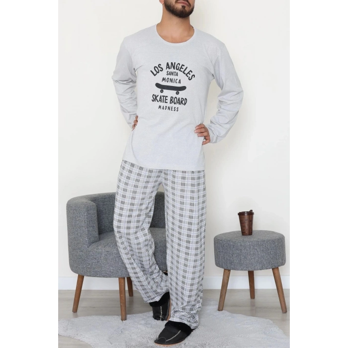 Süprem Erkek Pijama Takımı Gri - 42785.1961.