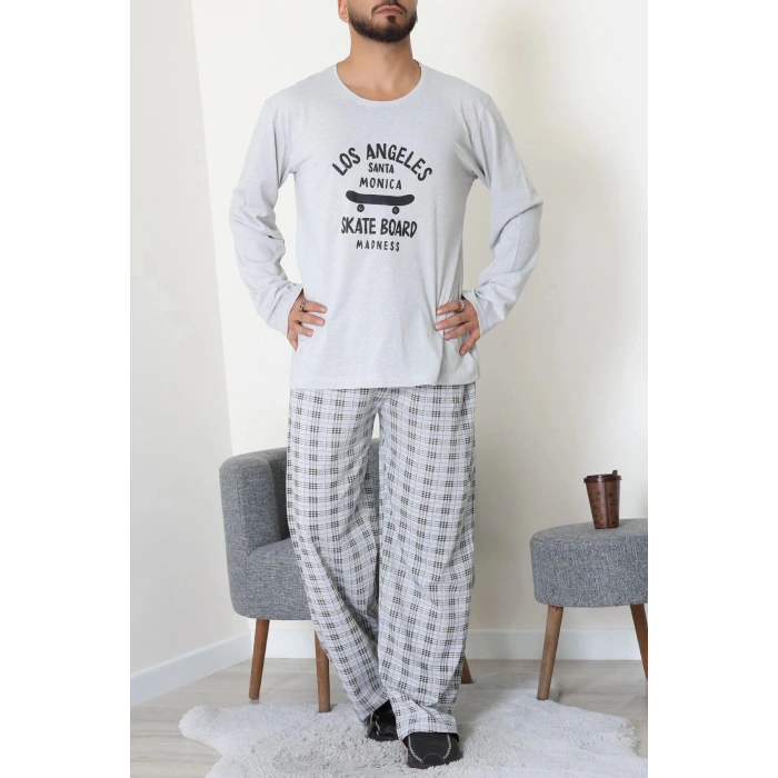 Süprem Erkek Pijama Takımı Gri - 42785.1961.