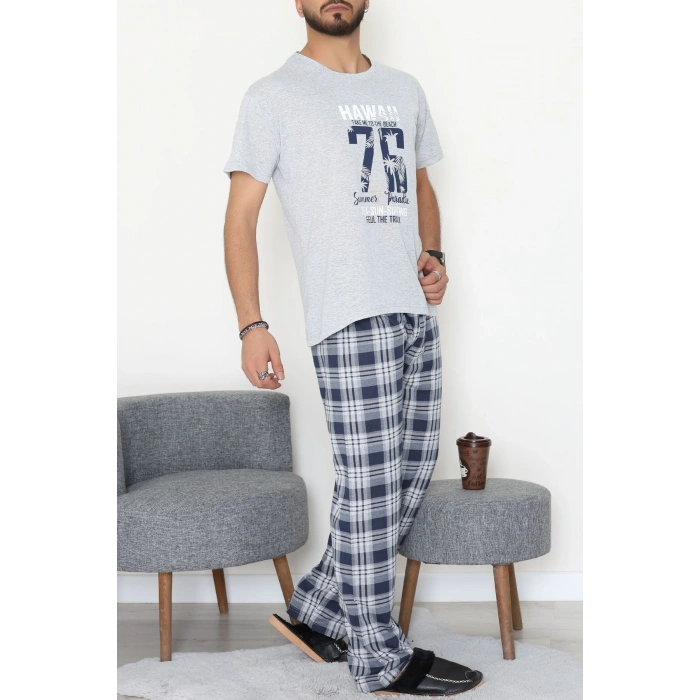 Süprem Erkek Pijama Takımı Gri - 42789.1838.