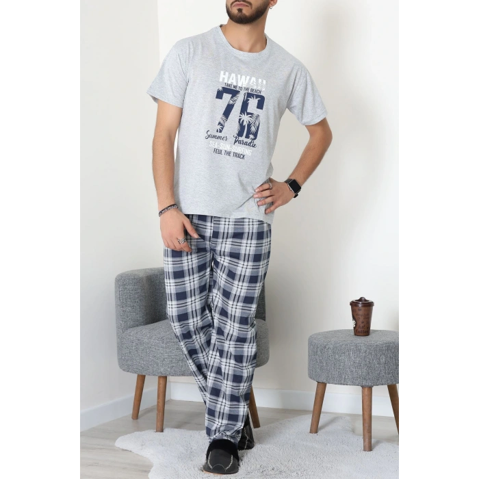 Süprem Erkek Pijama Takımı Gri - 42789.1838.