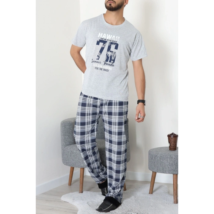 Süprem Erkek Pijama Takımı Gri - 42789.1838.
