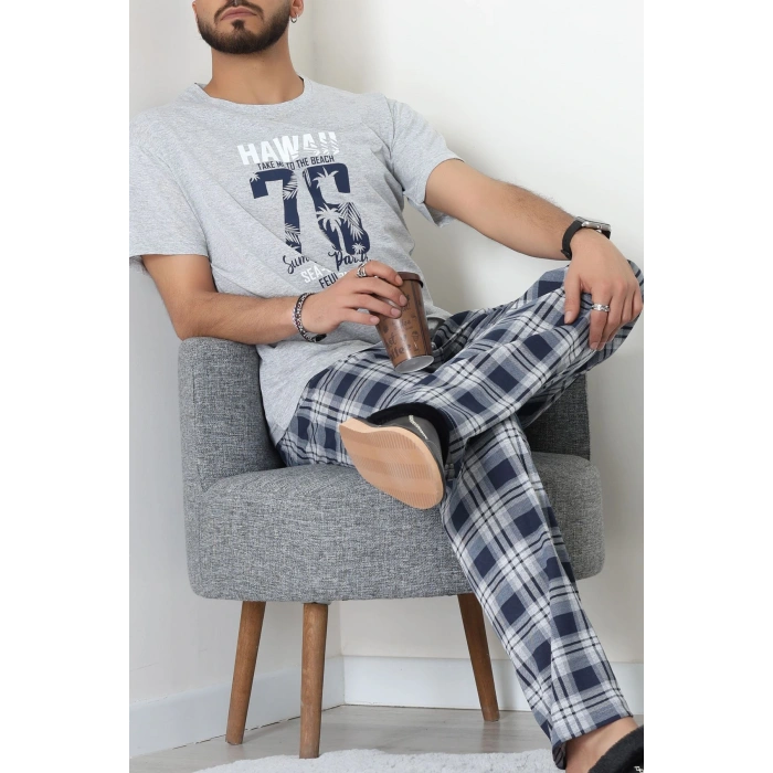 Süprem Erkek Pijama Takımı Gri - 42789.1838.