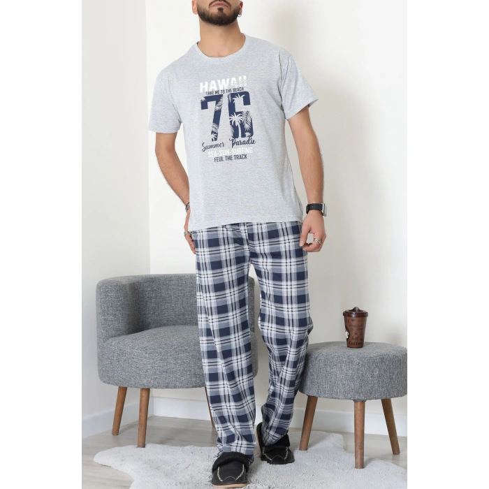 Süprem Erkek Pijama Takımı Gri - 42789.1838.