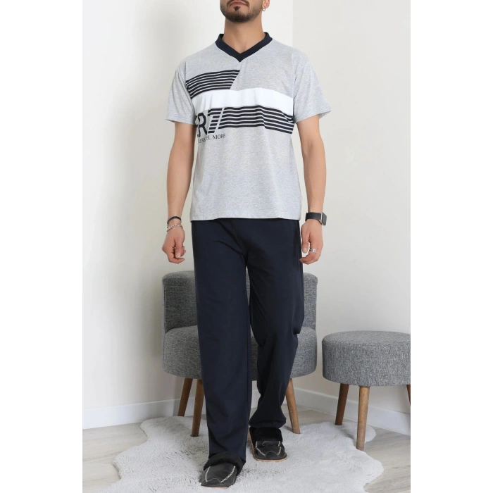 Süprem Erkek Pijama Takımı Gribeyaz - 42479.1838.