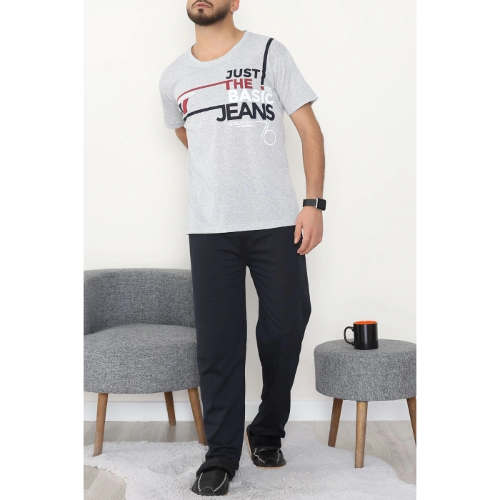 Süprem Erkek Pijama Takımı Grikırmızı - 42790.1838.