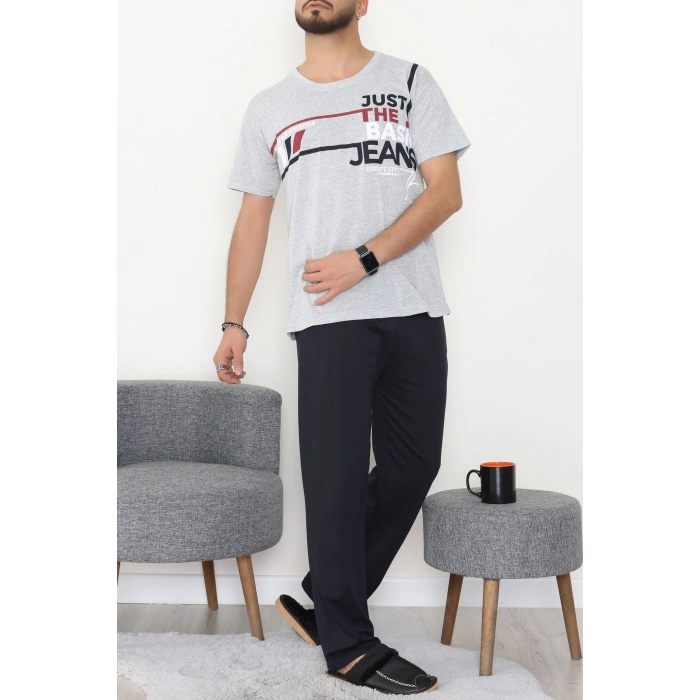 Süprem Erkek Pijama Takımı Grikırmızı - 42790.1838.
