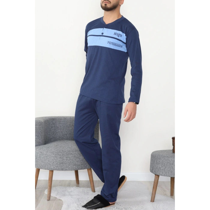 Süprem Erkek Pijama Takımı İndigo - 20833.1838.