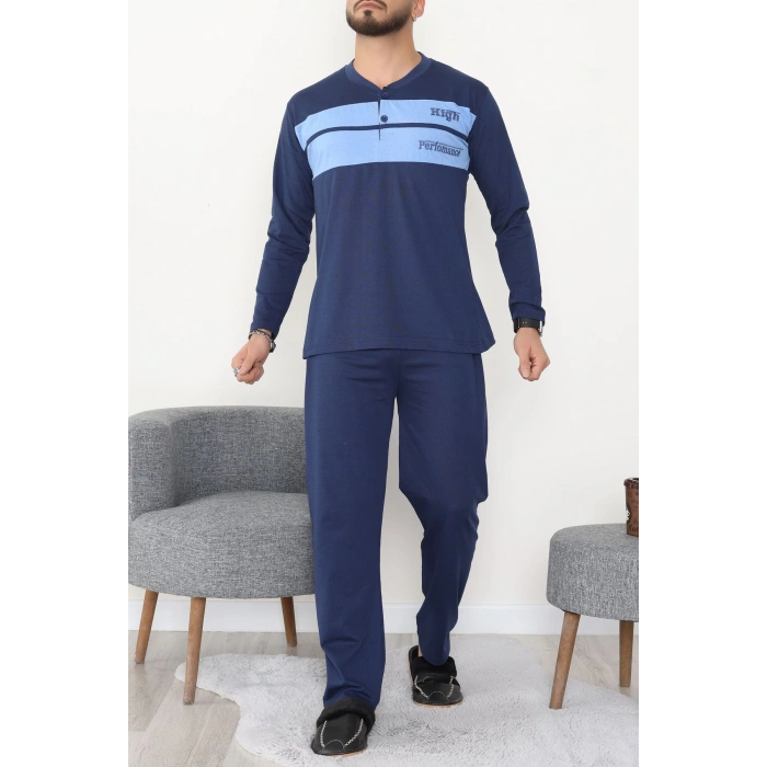 Süprem Erkek Pijama Takımı İndigo - 20833.1838.
