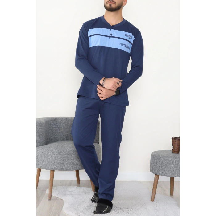 Süprem Erkek Pijama Takımı İndigo - 20833.1838.