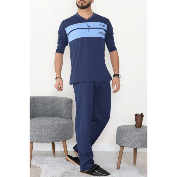 Süprem Erkek Pijama Takımı İndigo - 20833.1838.