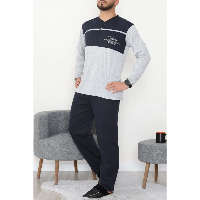 Süprem Erkek Pijama Takımı Lacivertgri - 42004.1838.