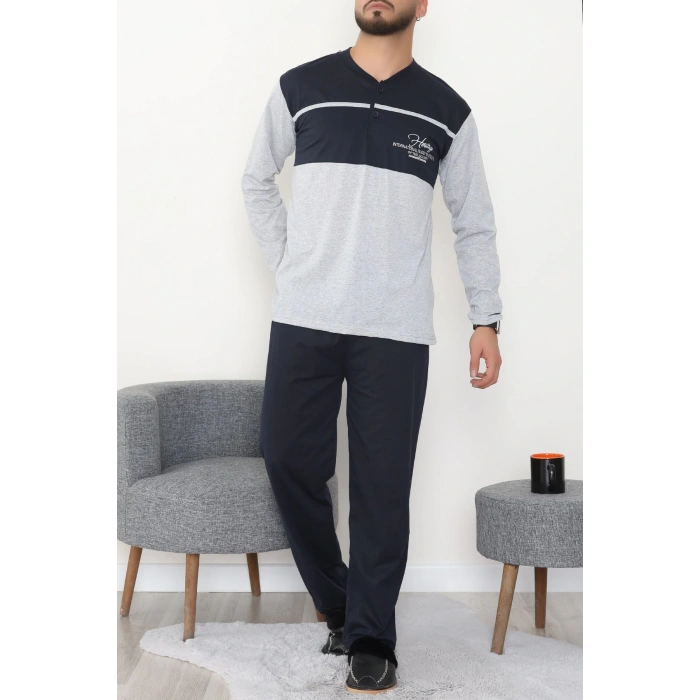 Süprem Erkek Pijama Takımı Lacivertgri - 42004.1838.