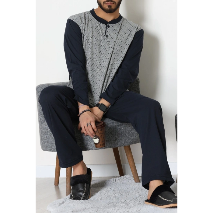 Süprem Jakarlı Erkek Pijama Takımı Lacigri - 70888.1838.