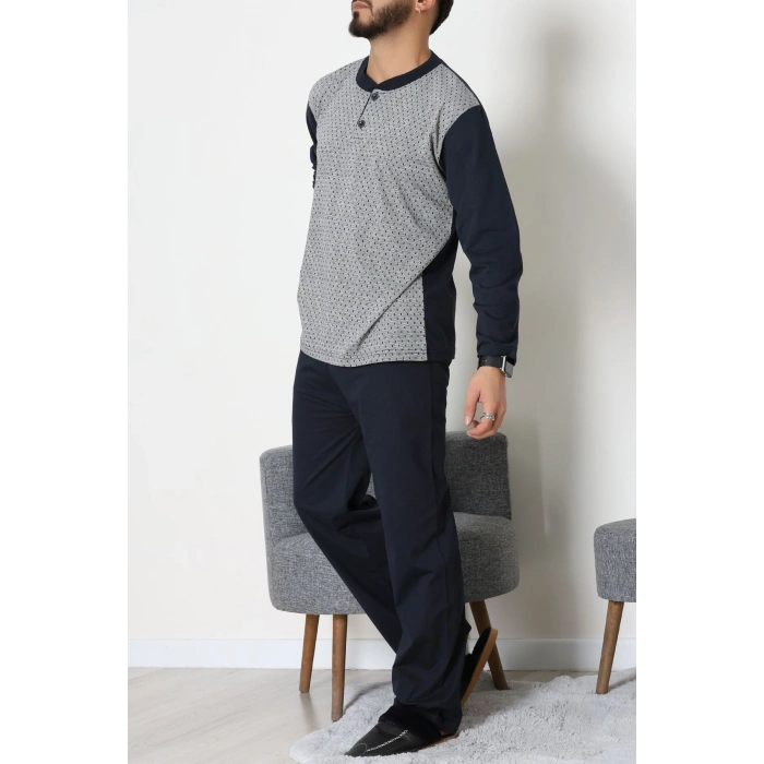 Süprem Jakarlı Erkek Pijama Takımı Lacigri - 70888.1838.