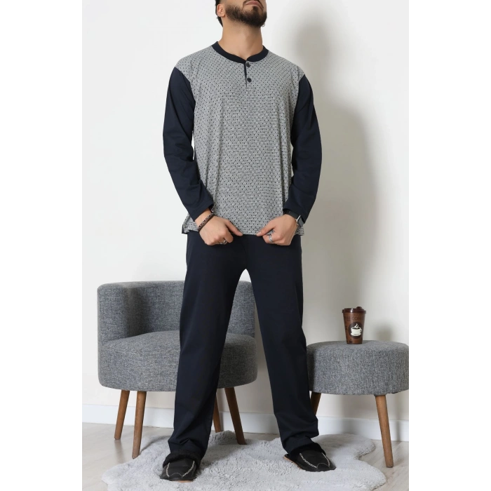 Süprem Jakarlı Erkek Pijama Takımı Lacigri - 70888.1838.