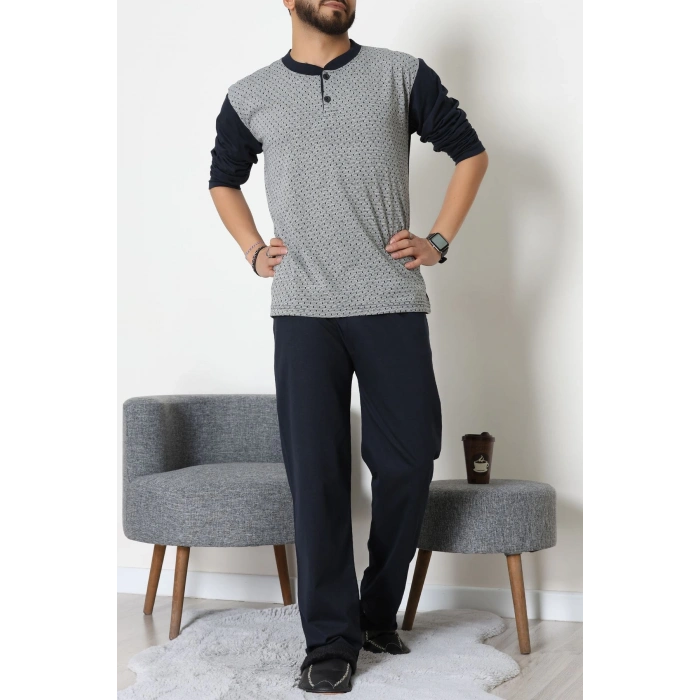 Süprem Jakarlı Erkek Pijama Takımı Lacigri - 70888.1838.