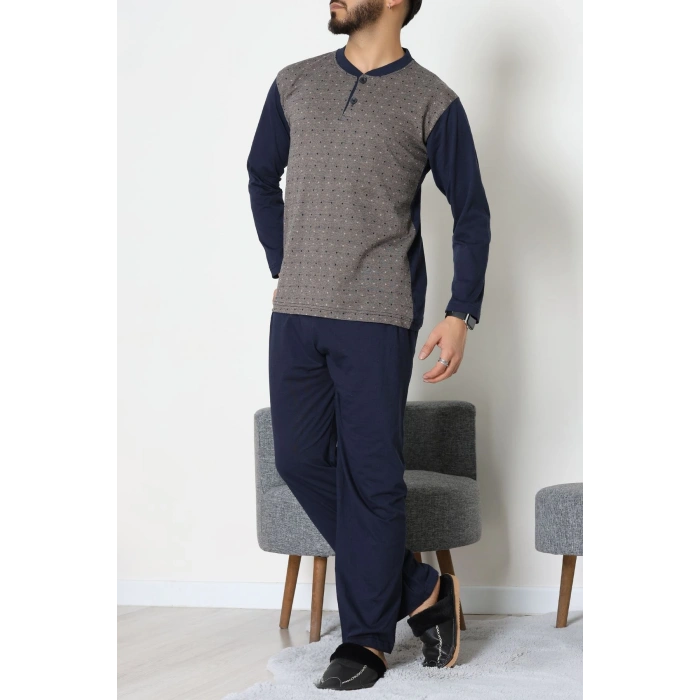 Süprem Jakarlı Erkek Pijama Takımı Vizon - 70888.1838.