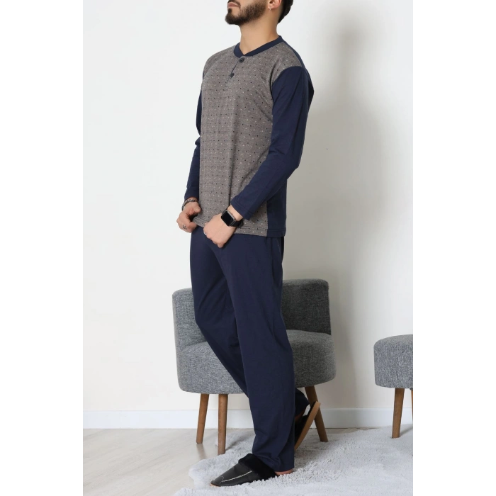 Süprem Jakarlı Erkek Pijama Takımı Vizon - 70888.1838.