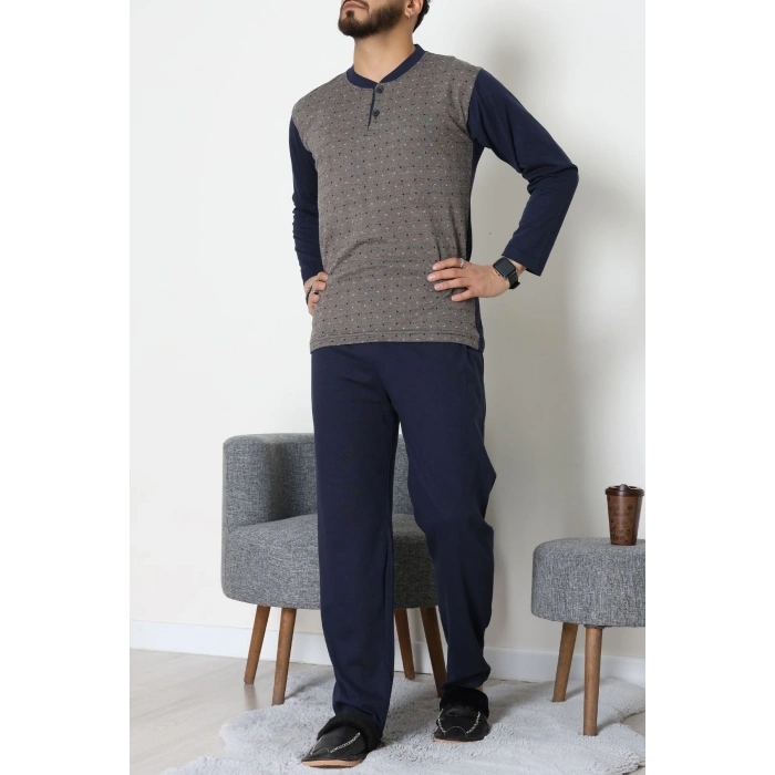 Süprem Jakarlı Erkek Pijama Takımı Vizon - 70888.1838.