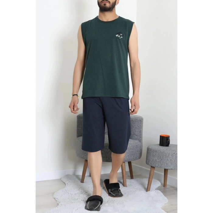 Süprem Şortlu Erkek Pijama Takımı Zümrüt - 42983.1048.