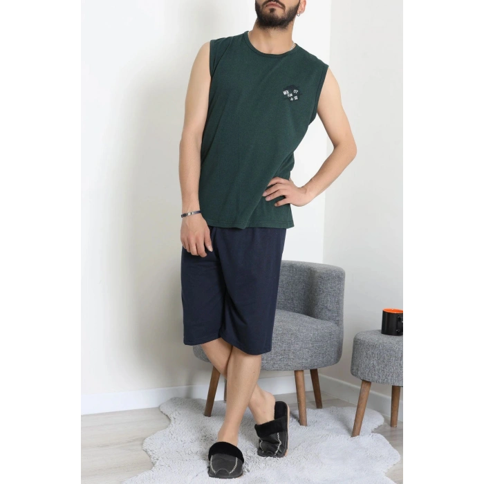 Süprem Şortlu Erkek Pijama Takımı Zümrüt - 42983.1048.