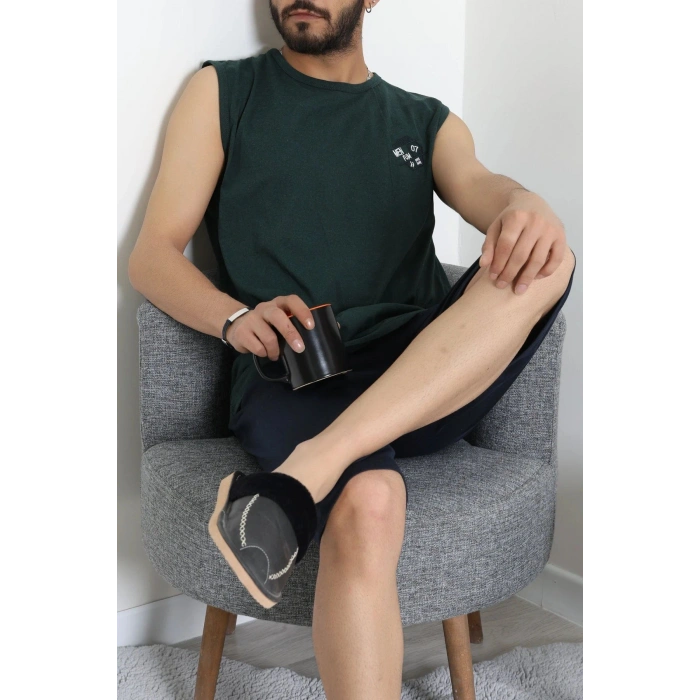 Süprem Şortlu Erkek Pijama Takımı Zümrüt - 42983.1048.