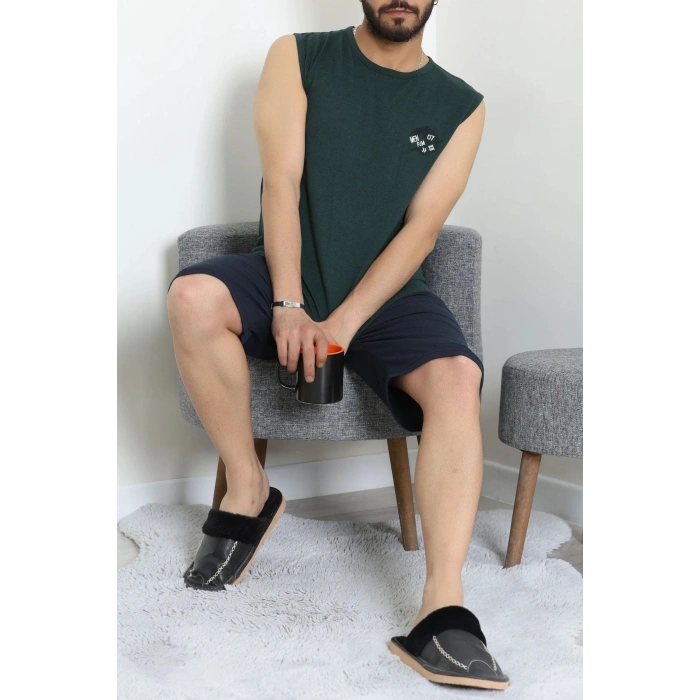 Süprem Şortlu Erkek Pijama Takımı Zümrüt - 42983.1048.
