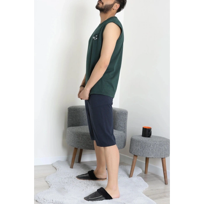 Süprem Şortlu Erkek Pijama Takımı Zümrüt - 42983.1048.