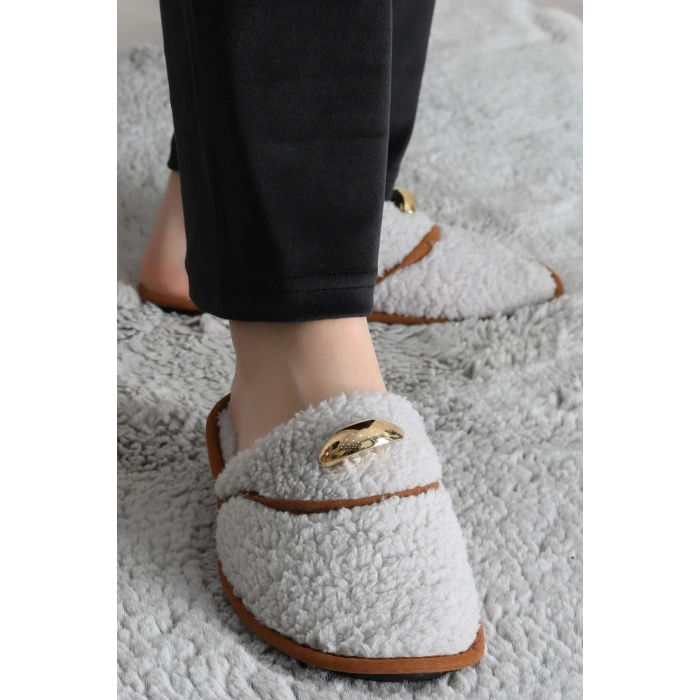 Teddy Ev Terliği Gri - 1760.1846.