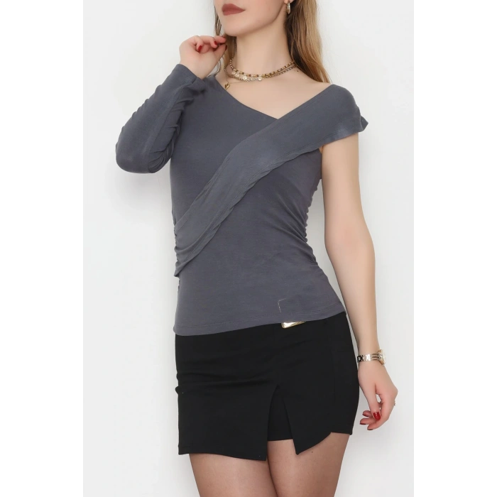 Tek Omuz Bluz Antrasit - 1006.2119.