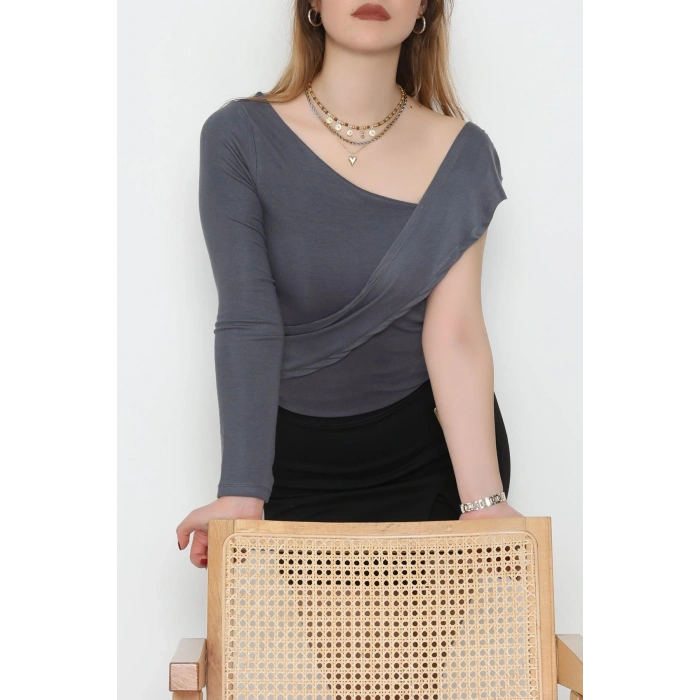 Tek Omuz Bluz Antrasit - 1006.2119.