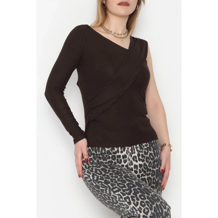 Tek Omuz Bluz Kahve - 1006.2119.