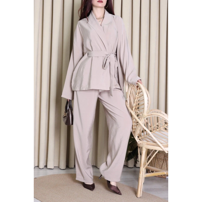 Tensel Bağlamalı Kimono Takım Taş - 7120.1254.