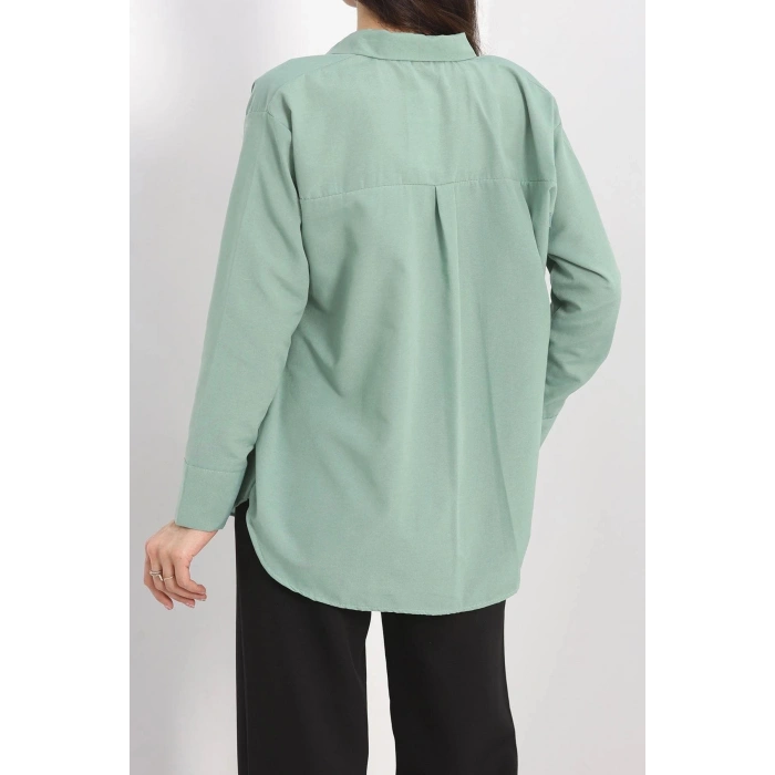 Terikoton Oversize Gömlek Çağla - 30829.1949.