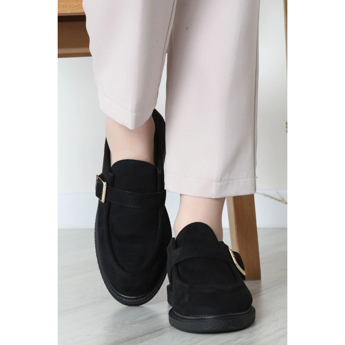 Termo Taban Tokalı Ayakkabı Süetsiyah - 31652.1846.