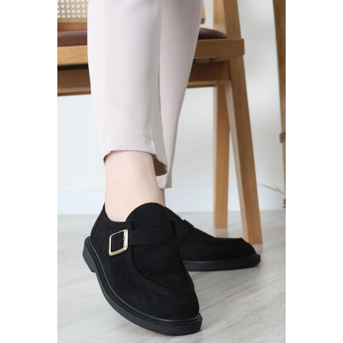 Termo Taban Tokalı Ayakkabı Süetsiyah - 31652.1846.