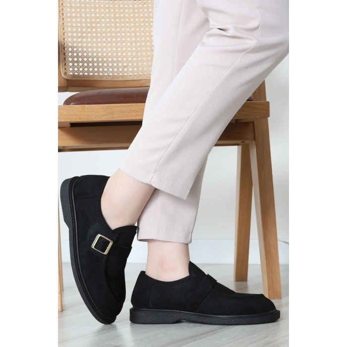 Termo Taban Tokalı Ayakkabı Süetsiyah - 31652.1846.