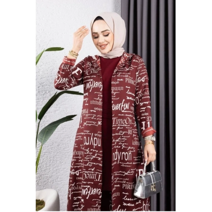 Tesettür 3 lü Takım vişne