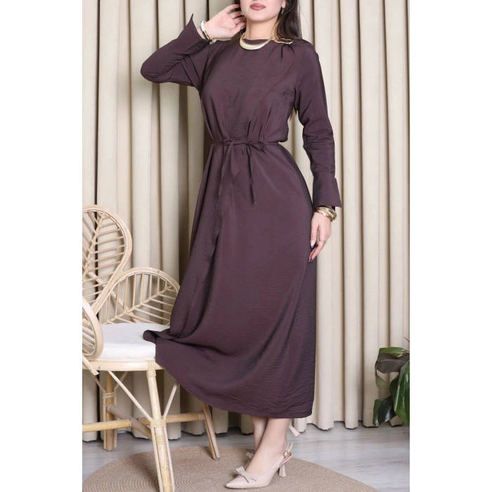 Toka Detay Elbise Kahve - 41601.2152.