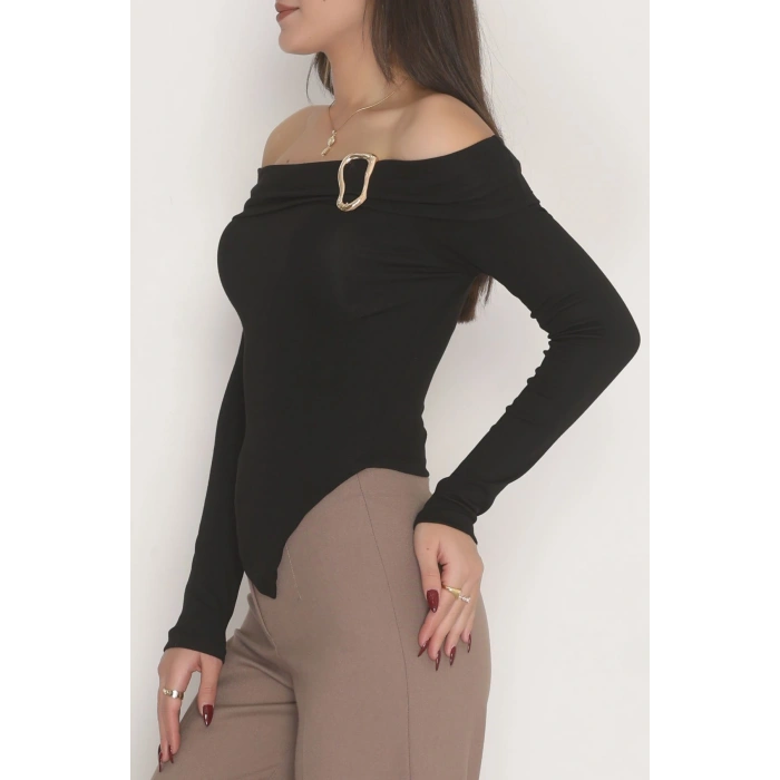 Toka Detaylı Bluz Siyah - 4135.1748.