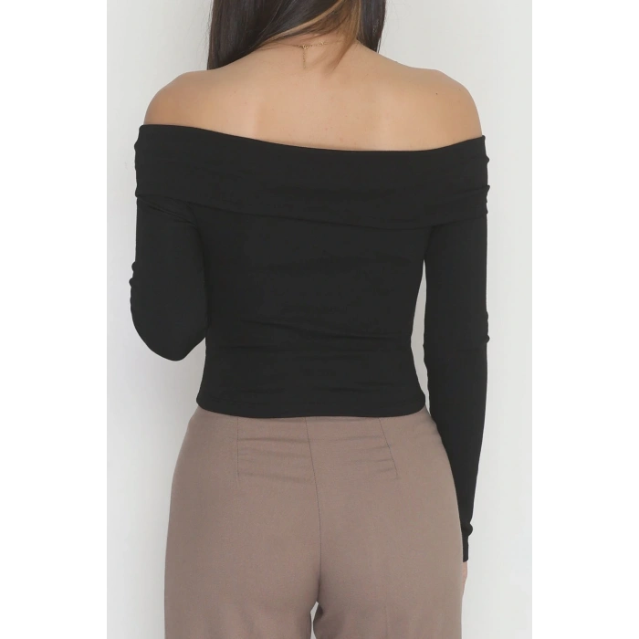 Toka Detaylı Bluz Siyah - 4135.1748.