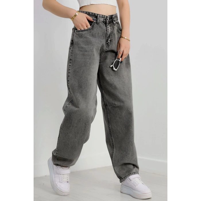 Tokalı Baggy Kot Pantolon Açıkfüme - 31159.2059.