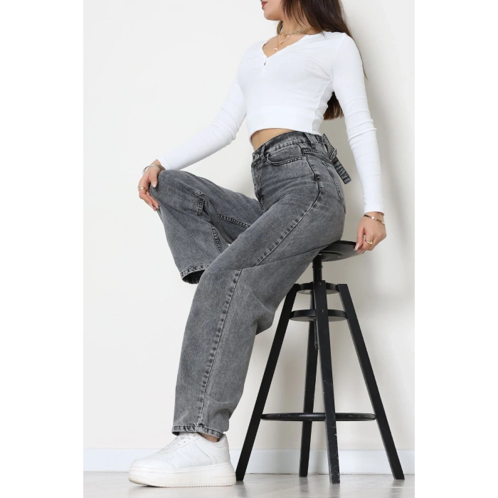 Tokalı Baggy Kot Pantolon Açıkfüme - 31558.2088.