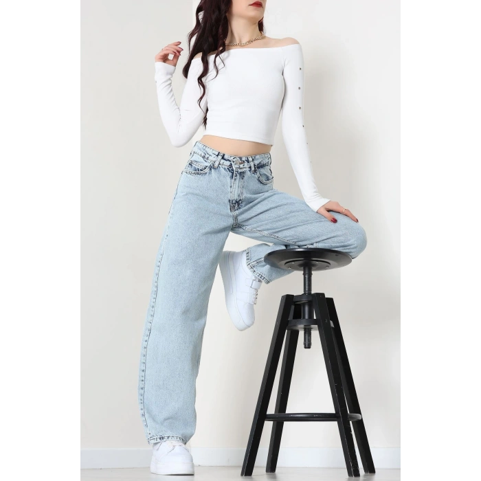 Tokalı Baggy Kot Pantolon Karyıkama - 31581.1184.