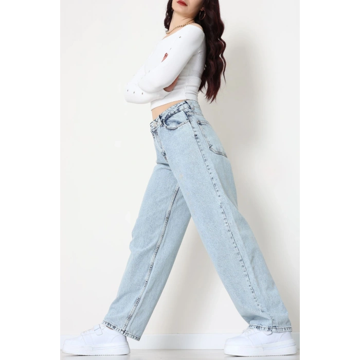 Tokalı Baggy Kot Pantolon Karyıkama - 31581.1184.