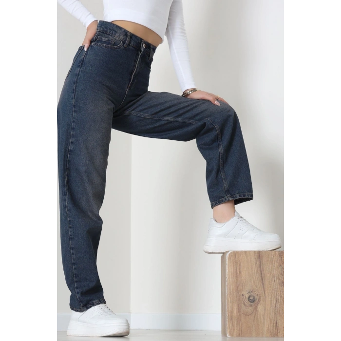 Tokalı Baggy Kot Pantolon Mavitint - 31558.2088.