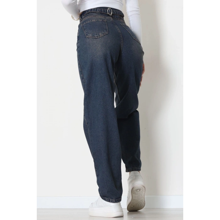 Tokalı Baggy Kot Pantolon Mavitint - 31558.2088.
